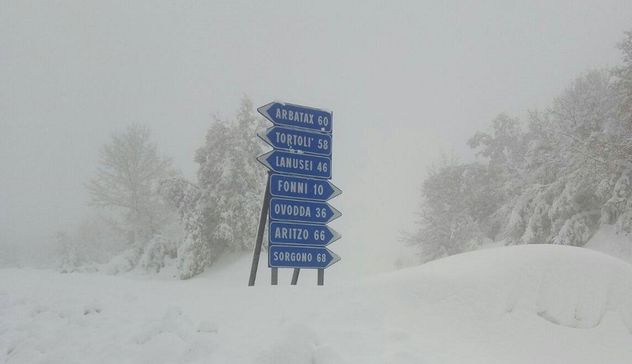 Allerta neve e ghiaccio in Sardegna sino a lunedì 