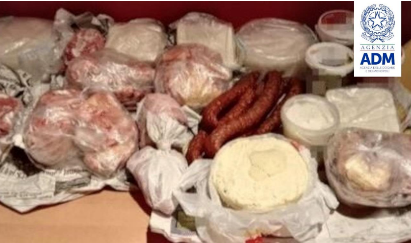 Aeroporto Elmas: sequestrati 56 kg di carne e latticini