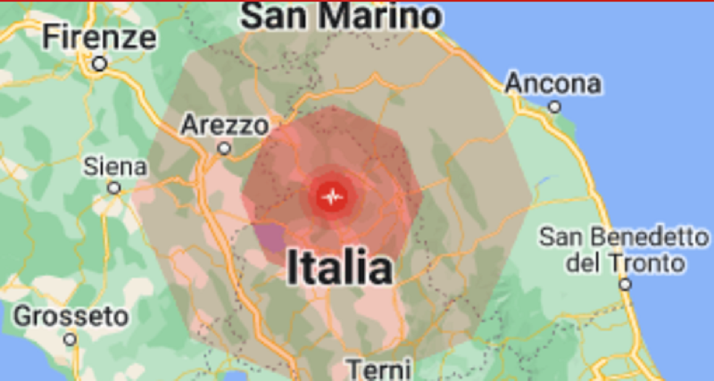 Terremoto a Perugia, magnitudo 4.4