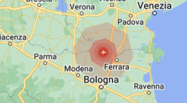 Terremoto in Veneto, scossa di magnitudo 4.4 avvertita anche a Bologna