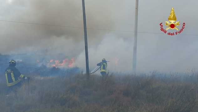 Incendio a Budoni: brucia una parte della pineta di Portu Ainu 