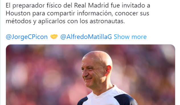Anche la Nasa chiama Antonio Pintus, preparatore del Real Madrid