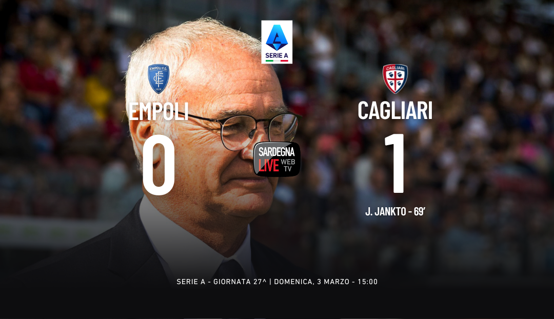 Empoli-Cagliari 0-1, Jankto regala la prima vittoria in trasferta della stagione 