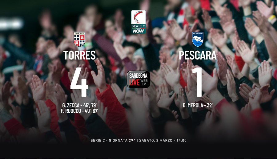 La Torres travolge il Pescara e ne fa 4 blindando il secondo posto