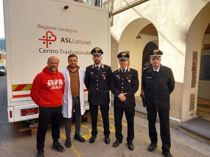 Donazione del sangue: la grande solidarietà dei Carabinieri in Ogliastra