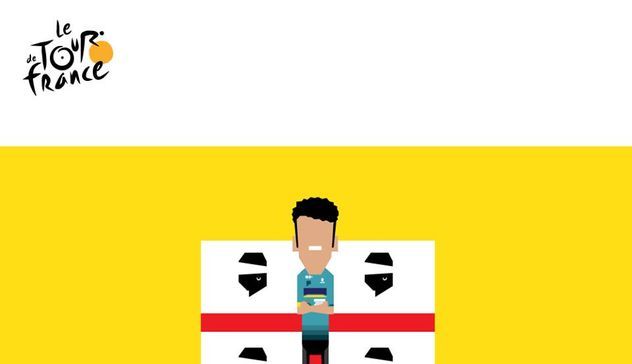Nella grafica del Tour de France Fabio Aru rappresentato coi 4 mori anziché col tricolore