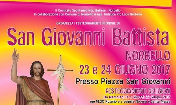 Il prossimo weekend Norbello festeggia San Giovanni Battista