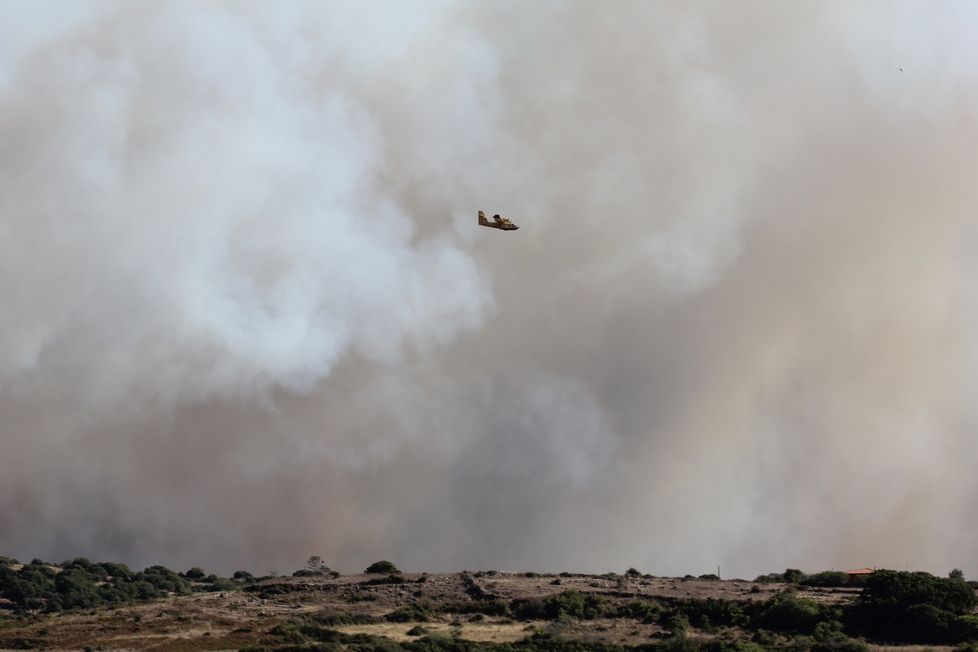 Incendio nelle campagne di Usini: devastati oltre 200 ettari di macchia mediterranea