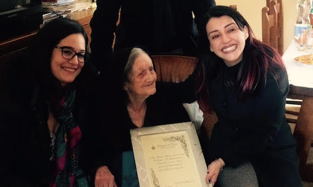 Tzia Rosaria Saba compie 103 anni: gli auguri del sindaco