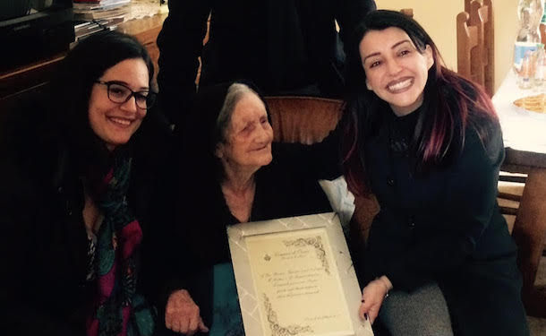 Tzia Rosaria Saba compie 103 anni: gli auguri del sindaco