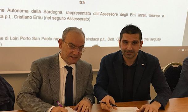 Enti locali: firmato protocollo d'intesa tra Regione e Comune di Loiri Porto San Paolo per l'adeguamento del Puc al Ppr