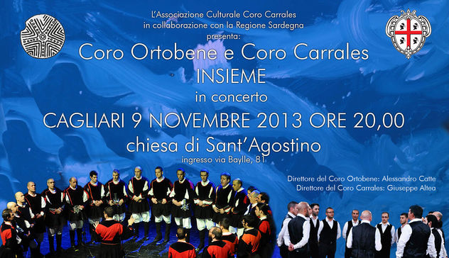 Cagliari. Appuntamento nella chiesa di S. Agostino con il Coro Ortobene di Nuoro e il Coro Carrales 