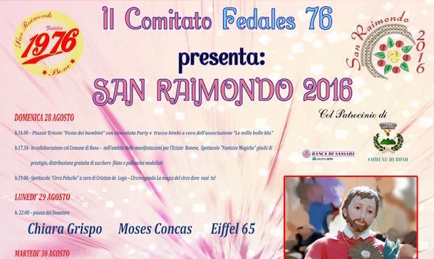 La comunità di Bono festeggia San Raimondo