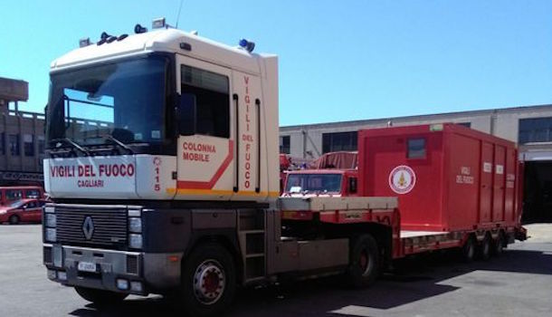 Arriva l'aiuto dei vigili del fuoco Sardegna nelle zone devastate dal sisma