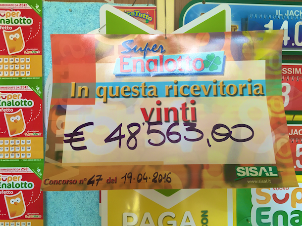 La dea bendata bacia Ovodda: vinti al nuovo SuperEnalotto cinquanta mila euro