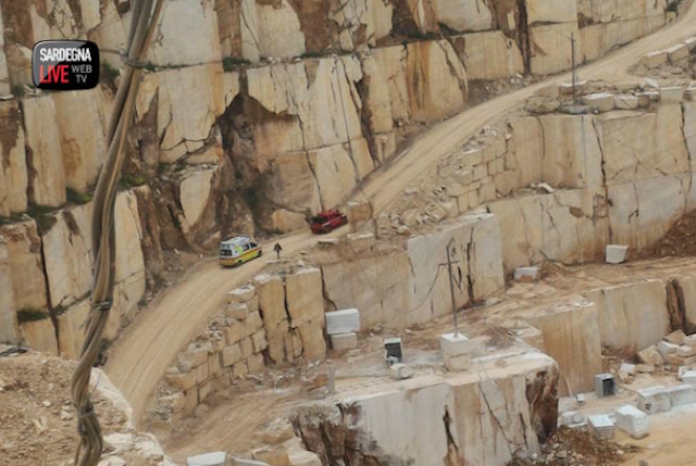 Incidente sul lavoro in una cava di marmo: operaio di Galtellì ricoverato in gravi condizioni