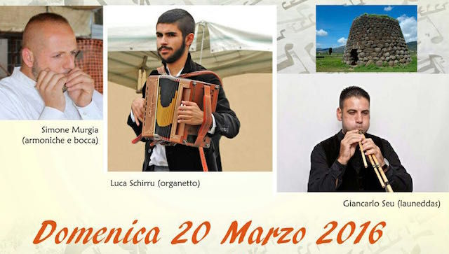 “Musiche, suoni, danze e colori dell'Isola dei Nuraghi”: concerto a Carnate con Simone Murgia, Luca Schirru e Giancarlo Seu