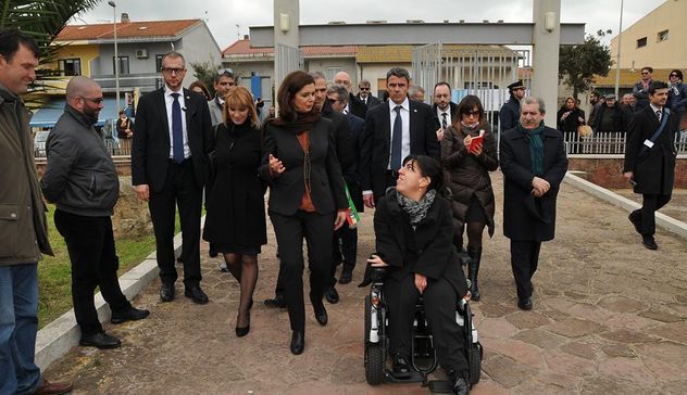 La presidente Laura Boldrini inaugura la nuova ala del museo Giganti Mont'e Prama