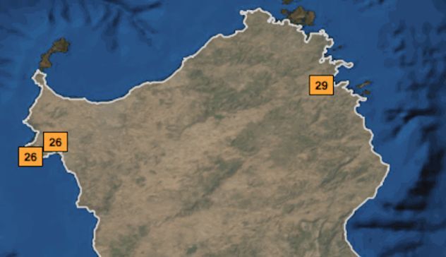 Previsioni meteo. Rovesci o isolati  temporali nelle zone interne della Sardegna