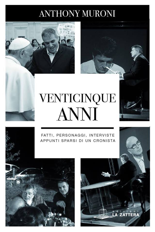 Giovedì 14 dicembre la presentazione del libro “Venticinque anni” di Anthony Muroni