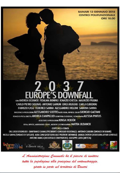 “2037 Europe’s Downfall”. Domani la proiezione al centro polifunzionale