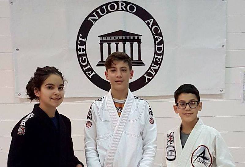 Tre giovani barbaricini a Los Angeles per il Pan Kids di brazilian jiu-jitsu 