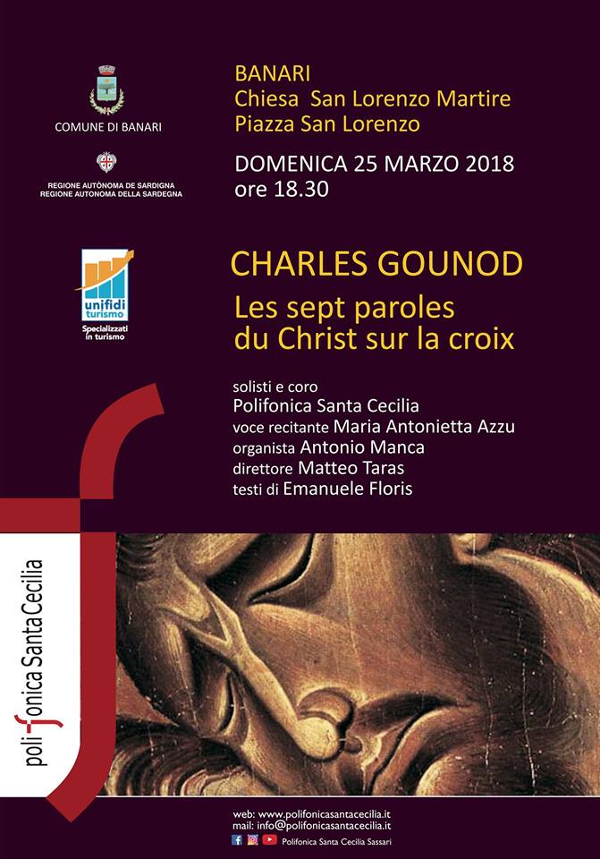 “Les sept paroles du Christ sur la croix” di Charles Gounod di scena a Sennori e Banari
