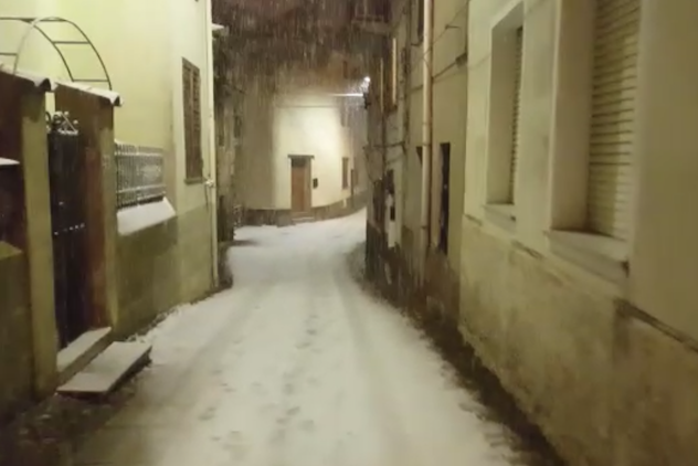 E' arrivata la prima neve in Sardegna. VIDEO