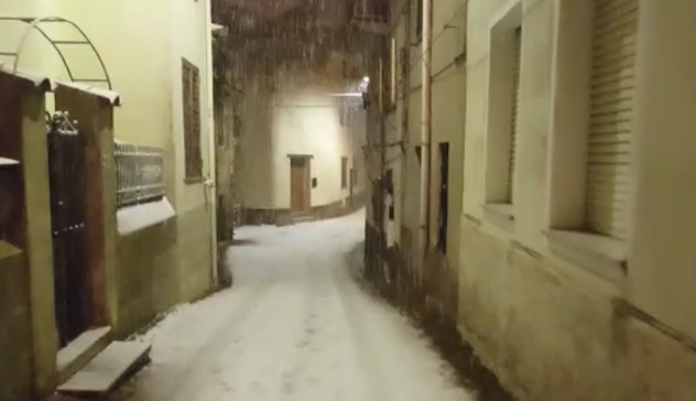E' arrivata la prima neve in Sardegna. VIDEO