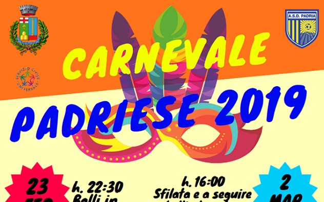 Al via il “Carnevale Padriese” 2019
