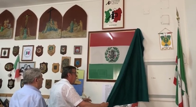 Il tricolore della Repubblica Cispadana all’Associazione pensionati interforze di Alghero