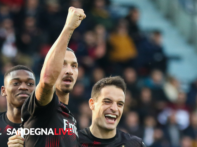Cagliari-Milan 0-2, Leao e Ibra aprono la crisi rossoblù 