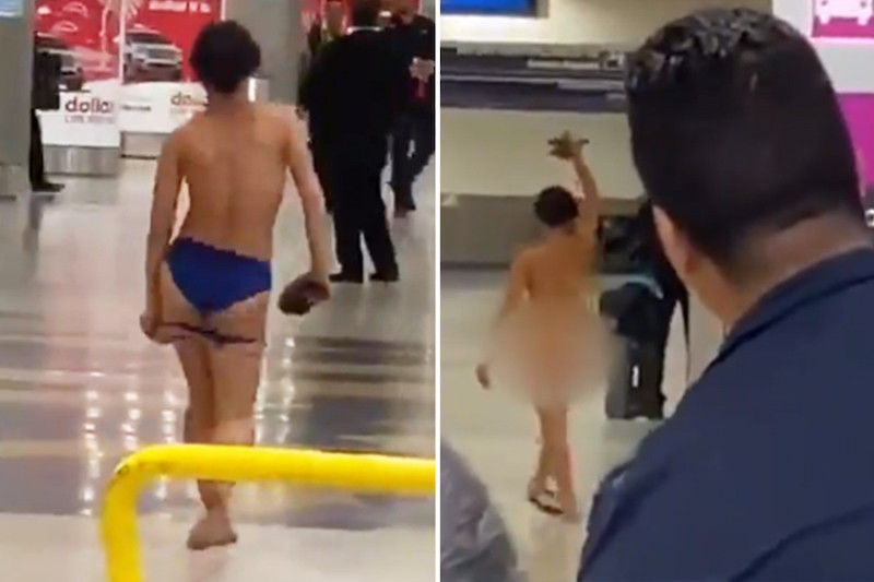 Ragazza di 27 anni si spoglia e passeggia nuda in aeroporto