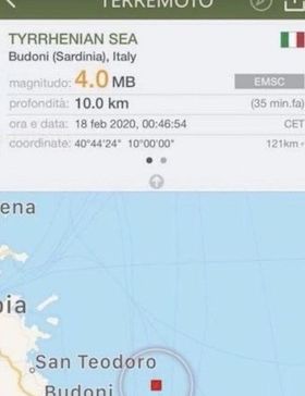 La Sardegna trema: scossa di terremoto percepita in Gallura, Barbagia e parte del Goceano