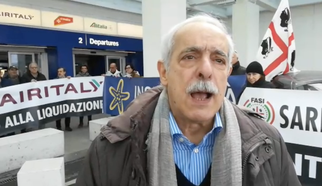 Continuità territoriale e sostegno ai dipendenti Air Italy: sit-in a Linate e Fiumicino. VIDEO