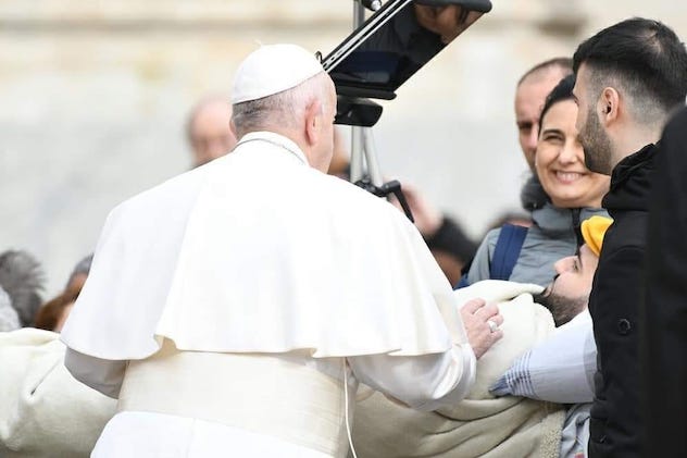 Paolo Palumbo incontra Papa Francesco