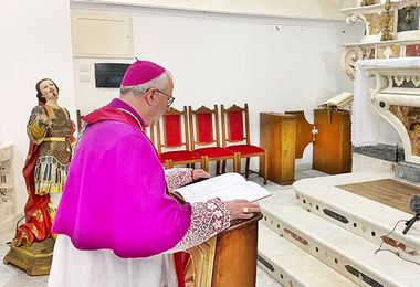 Coronavirus,  Monsignor Baturi davanti a Sant’Efisio: “Liberaci dai pericoli del contagio”