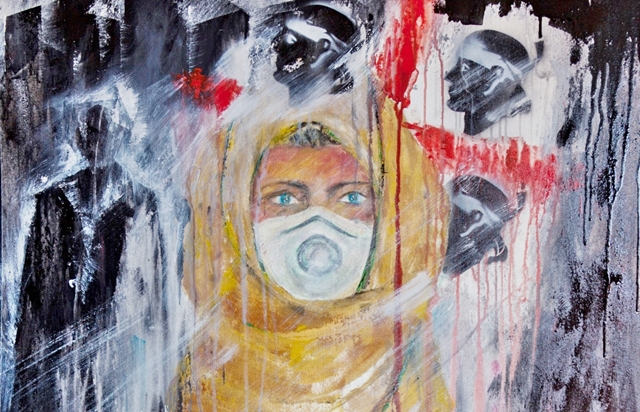 La ragazza di Orgosolo con la mascherina, vista dall’artista Massimo Onnis: “Il simbolo della lotta, anche contro il Coronavirus