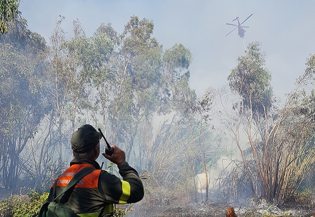 Incendi anche a Ula Tirso e Torpè, intervengono gli elicotteri della Forestale