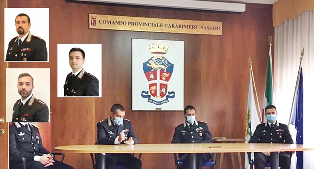 Nuovi incarichi al Comando Provinciale dei Carabinieri di Sassari