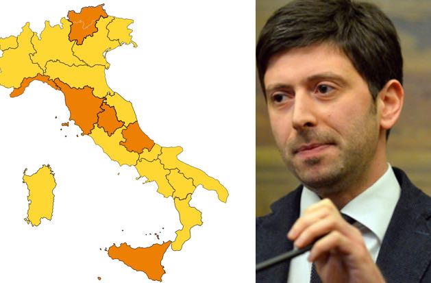 Toscana, Liguria, Abruzzo e Trento in zona arancione da oggi