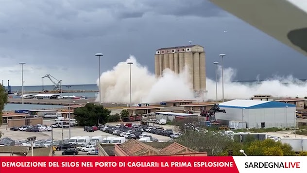 Cagliari. Oggi l’abbattimento dei silos con esplosivo