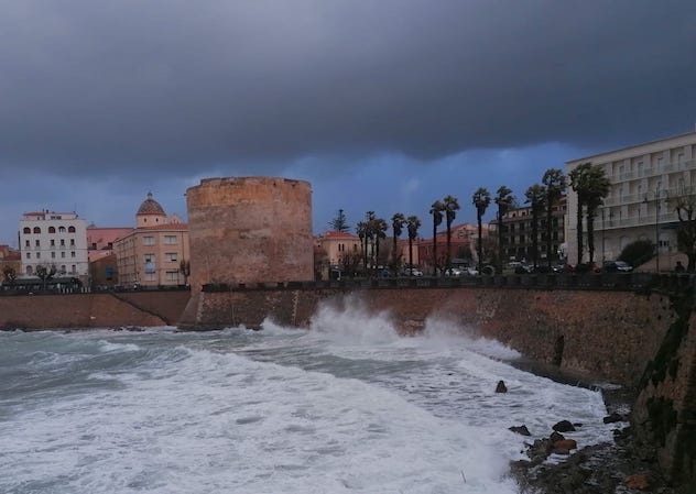 Maltempo in Sardegna: arrivano piogge e venti a 80km/h