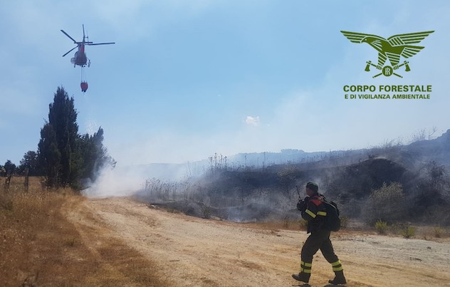 Incendio nell’agro di Ales, sul posto due elicotteri