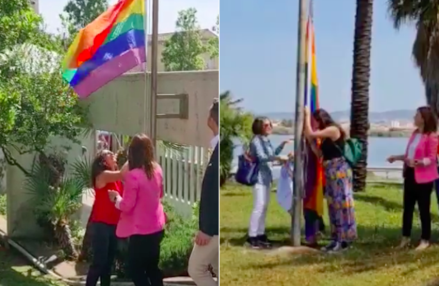 Quartu. Tagliata e gettata a terra bandiera contro l’omofobia