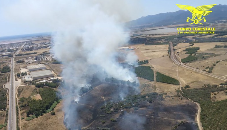 Giornata da 33 incendi in Sardegna: in campo numerosi velivoli
