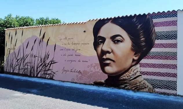 A Galtellì un murale in memoria di Grazia Deledda e del romanzo 