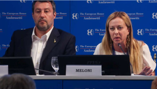 Vertice Meloni-Salvini alla Camera: 
