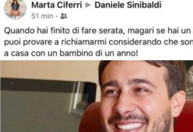 Moglie del sindaco di Rieti lo rimprovera su Fb: 
