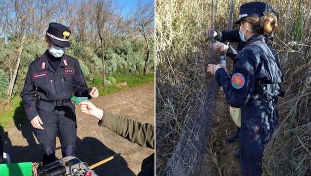 Operazione anti bracconaggio nel parco di Molentargius, tre nei guai